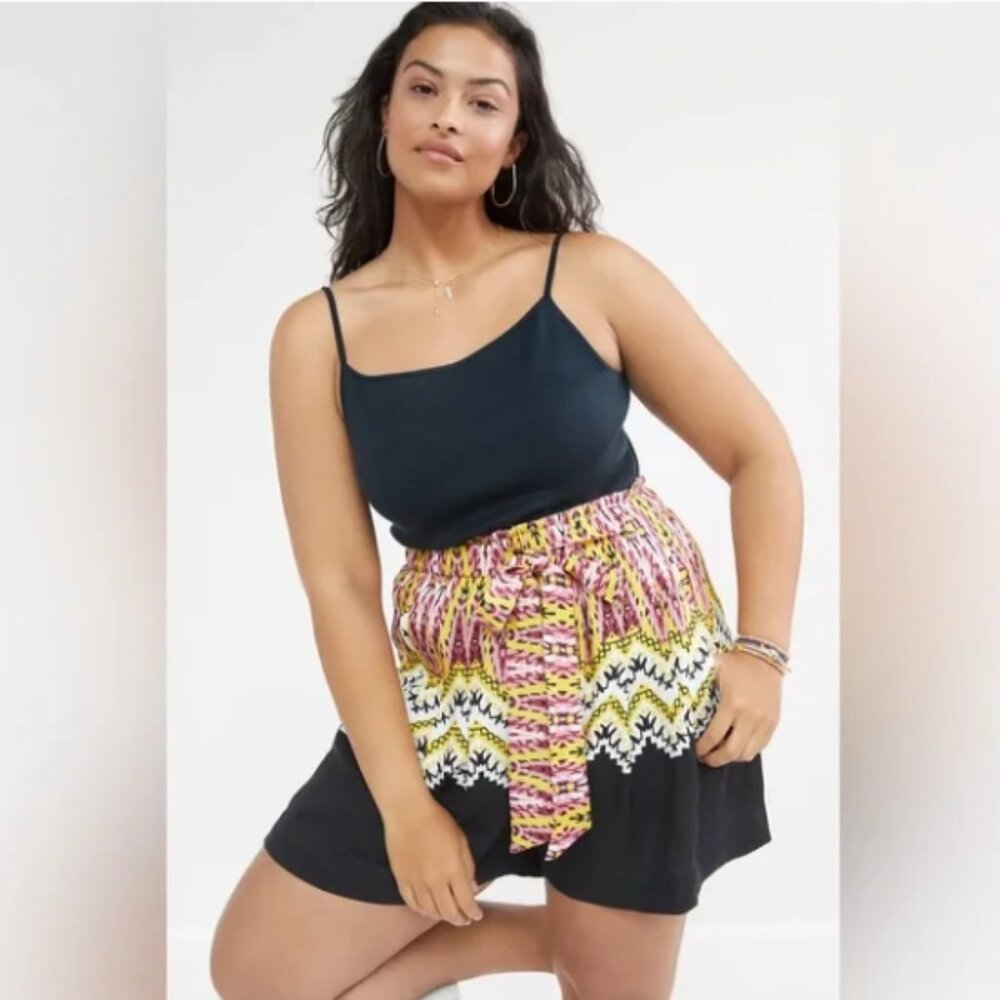 Anthropologie High Waist Pink and Yellow Shorts